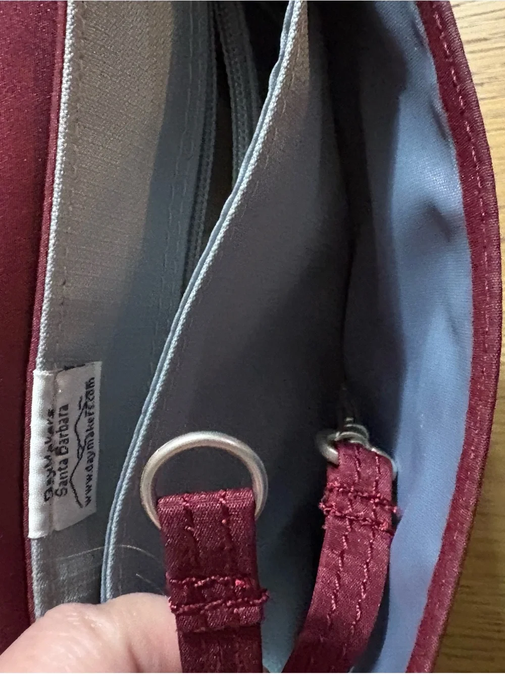 Compact Women's Crossbody Bag in Deep Raspberry Pink - Picture 5 of 8